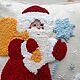 Decorative carpet embroidery pillow Santa Claus. Pillow. Bunniess and friends (toys-for-kids). My Livemaster. Фото №4