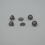 Материалы для творчества handmade. Livemaster - original item Smoky quartz trillion 5 mm and circle 5 mm. Handmade.