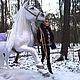 Настоящий конь для Барби. Белый жеребец. Мини фигурки и статуэтки. Наталия Кузина (Zigon Barg). Ярмарка Мастеров.  Фото №4
