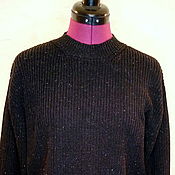 Одежда handmade. Livemaster - original item Sweaters made of black cotton with lurex waffle-knit. Handmade.