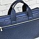 Classic bag made of genuine ostrich leather, in dark blue color!. Classic Bag. SHOES&BAGS. My Livemaster. Фото №5