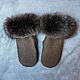 Cashmere mittens with arctic fox. Mittens. National Brand. My Livemaster. Фото №4