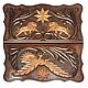 Backgammon carved 'Lions and eagle' Art. .019, Backgammon and checkers, Moscow,  Фото №1