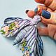 Brooch-pin 'Lavender moth'. Brooches. Arabesque Art Studio. Online shopping on My Livemaster.  Фото №2