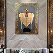 Картины и панно handmade. Livemaster - original item Interior painting with gold Goddess of beauty in Art Deco style. Handmade.