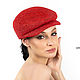 Женская летняя кепка “Крис” красная, Кепки, Санкт-Петербург,  Фото №1