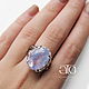 Gorgeous ring with a luxurious lavender amethyst and cubic Zirconia.
