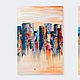 Современная модульная абстрактная картина для интерьера, холст, 60X120. Картины. 444art. Интернет-магазин Ярмарка Мастеров.  Фото №2