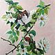 Oil painting. Birds Flowers, Pictures, Zhukovsky,  Фото №1
