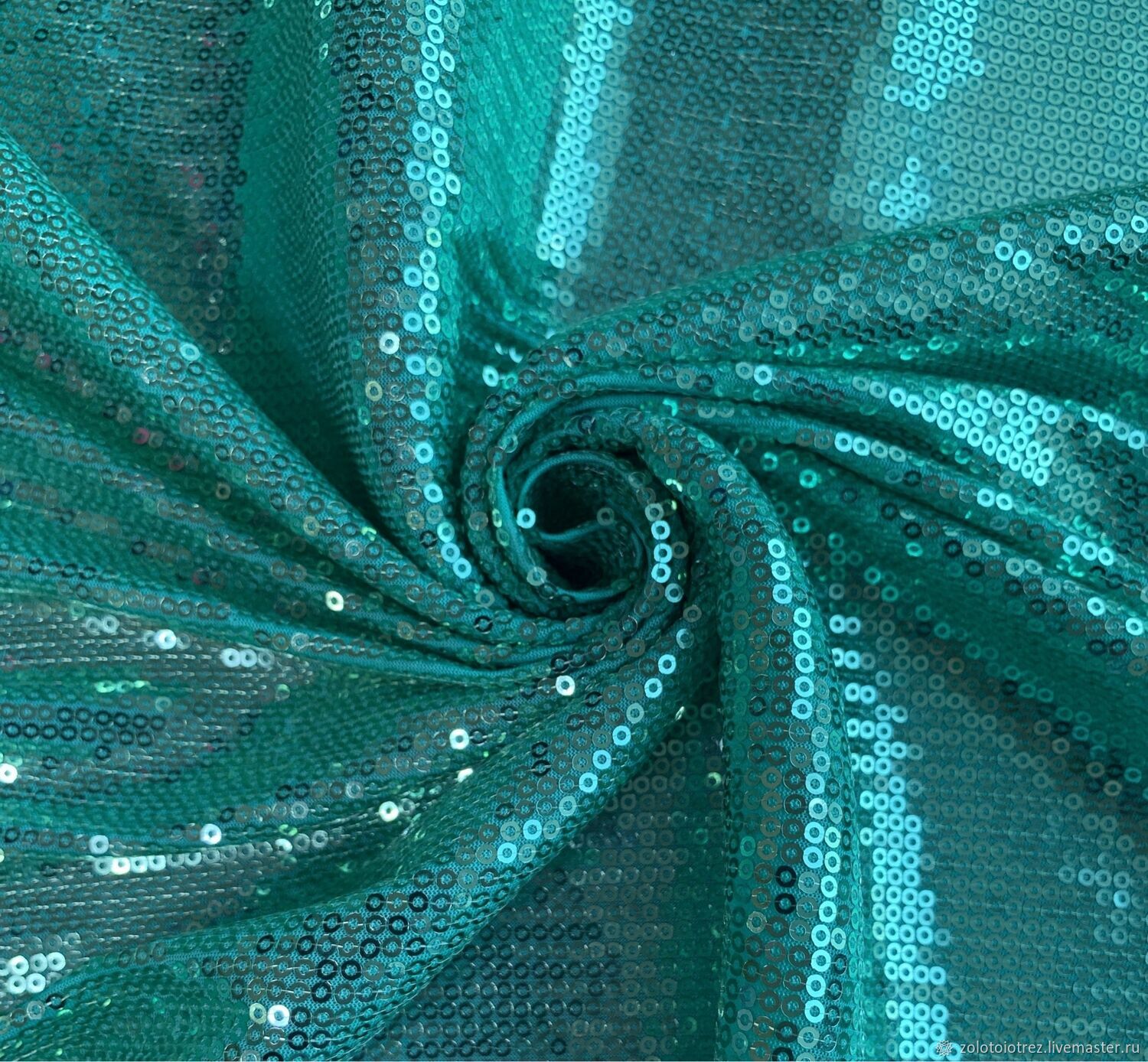 Пайетки на трикотаже \"Мятный\" купить в интернет-магазине Ярмарка ...