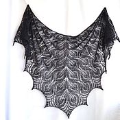 Shawl Knitted wool Gail, shawl of the County, monotone