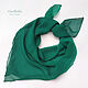 Silk Handkerchief Emerald Green handkerchief Batik silk 100%. Shawls1. Silk Batik Watercolor ..VikoBatik... My Livemaster. Фото №6