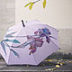 Зонт с ручной росписью "Утренний Ирис", Зонты, Санкт-Петербург,  Фото №1