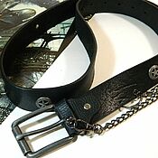 Аксессуары handmade. Livemaster - original item Leather belt for Texas pants