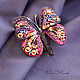 Evening butterfly brooch beading sequins blue and Marsala. Brooches. flowersstyle (flowersstyle). My Livemaster. Фото №6