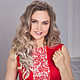 Dress linen red maiden. Dresses. IVANKA/Odezhda v russkom stile (ivankaclub). Интернет-магазин Ярмарка Мастеров.  Фото №2