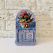 Канцелярские товары handmade. Livemaster - original item Eternal Calendar Tulips. Handmade.