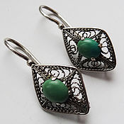 Винтаж handmade. Livemaster - original item Nickel silver, turquoise. Handmade.