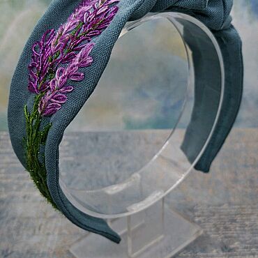 Украшения ручной работы. Ярмарка Мастеров - ручная работа Ободок с вышивкой. Handmade.