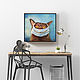 Painting cat in mask Cheshire cat on canvas for interior. Pictures. Yulia Berseneva ColoredCatsArt. My Livemaster. Фото №5