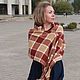 Order Plaid tweed scarf male female red yellow. WoolenHatWithFlowers. Livemaster. . Scarves Фото №3