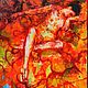 Nude painting 40 by 30 cm erotic painting orange painting, Pictures, St. Petersburg,  Фото №1
