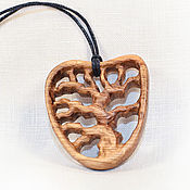 Украшения handmade. Livemaster - original item Pendant - amulet made of wood 