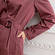 Dusty Rose Cotton Trench Dress, Raincoat Midi Dress for Office Pink. Dresses. mozaika-rus. My Livemaster. Фото №4