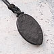 pendant from the skin 'stone-leaves-berries'. Pendants. Marina Lambrozo leather and stone. My Livemaster. Фото №6