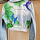 Джинсовая куртка с ручной росписью, Куртки, Севастополь,  Фото №1