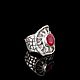 Кольцо оберег Солнце с природным рубином карунд. Кольца. Darshain JEWELRY. Ярмарка Мастеров.  Фото №4