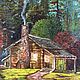 Order Oil painting House in the forest. sharaeva-elena. Livemaster. . Pictures Фото №3