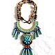Necklace in the ethno style 'Blue Cat'. Necklace. IrinaSkripkaMBeads. My Livemaster. Фото №7