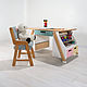 Детский стол деревянный Бильбо 3  «Мятное мюсли». Мебель для детской. Wooddini Авторская мебель из бука. Ярмарка Мастеров.  Фото №4