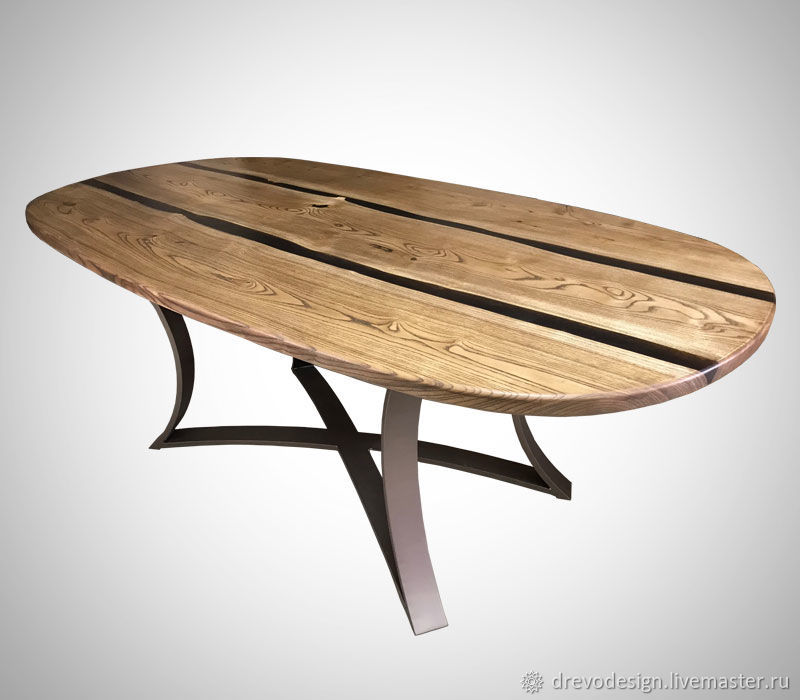 Обеденный стол из карагача «Две Реки» в интернет-магазине на Ярмарке ...