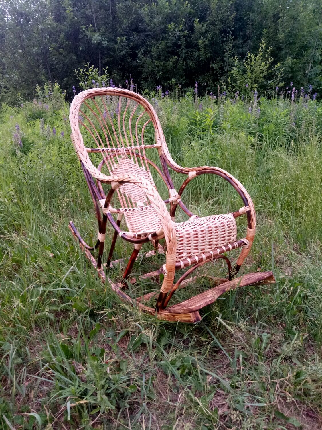 плетение кресла из лозы своими руками