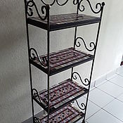 Для дома и интерьера handmade. Livemaster - original item Racks: Wrought iron bookcase with mosaic 