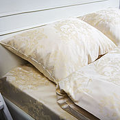 Свадебный салон handmade. Livemaster - original item Tencel bedding. Linen duvet cover set. Ivory bedding. Handmade.