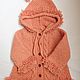 Orange Knitted cardigan with hood for girls 2-3 years old as a gift. Childrens cardigan. Knit for you (Irina). My Livemaster. Фото №6