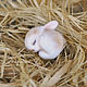 Order Felted brooch sleeping Bunny. Felt toy fromKristina Antropova. Livemaster. . Brooches Фото №3