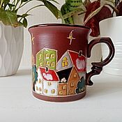 Посуда handmade. Livemaster - original item Ceramic mug handmade: The city. Handmade.
