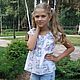 Летняя блузка для девочки, размер 6-10 лет, Туники, Белгород,  Фото №1