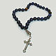 Orthodox prayer beads made of lapis lazuli tiger's eye `Lucky gift`
