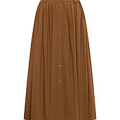 Одежда handmade. Livemaster - original item Flared Safari-style midi skirt with buttons. Handmade.