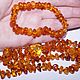 Order Beads and bracelet 'Honey caramel' made of amber. podaro4ek22. Livemaster. . Jewelry Sets Фото №3