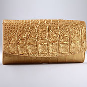 Сумки и аксессуары handmade. Livemaster - original item Women`s wallet made of genuine crocodile leather IMA0004Gold3. Handmade.