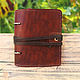 A6 leather notebook with band, Notebooks, Moscow,  Фото №1
