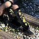 boots: Fur boots with contrasting embroidery - limited edition. High Boots. Febe-handmade. My Livemaster. Фото №8