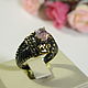Ring 'Eastern fairy tale' Pink Tourmaline with blackening. Rings. Handwork of jewelry.. My Livemaster. Фото №5