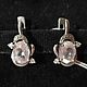 Silver earrings with 8h6 mm quartz and cubic zirconia. Earrings. yakitoriya. My Livemaster. Фото №4